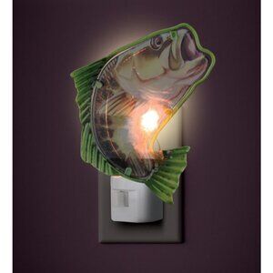 Colorful Glass SEA BASS Fish Night Lamp